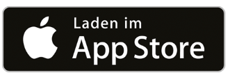 Icon mit "Laden im App Store" Text in Weiß auf schwarzem Hintergrund, weißes Apple-Logo links.